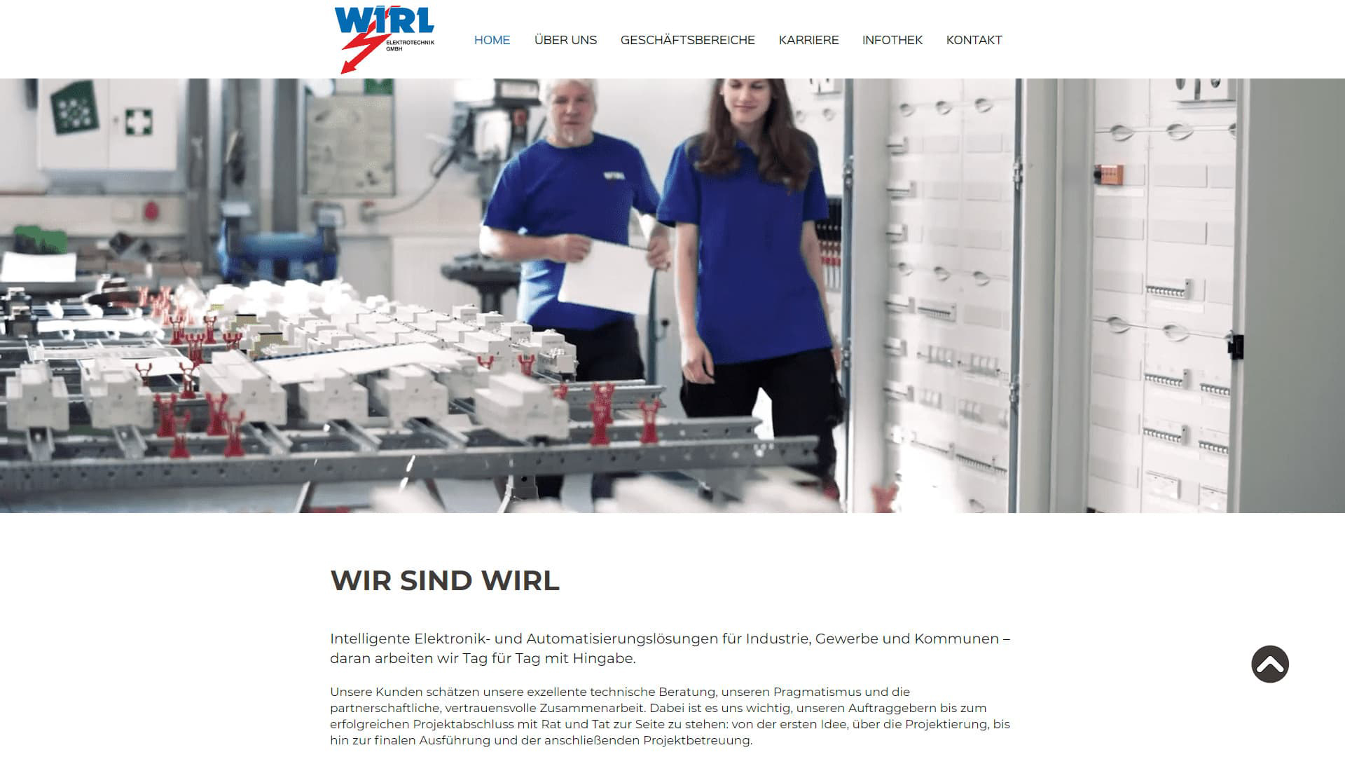 Webseite Elektrotechnik Wirl
