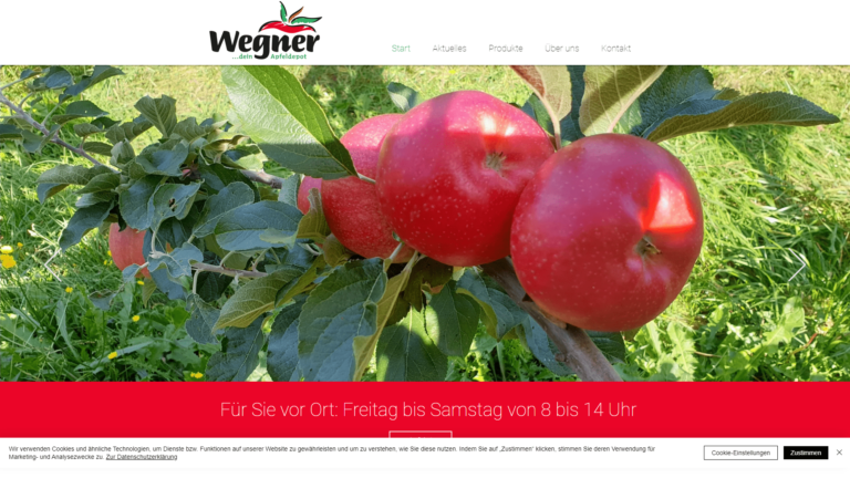 Webseite Obstbau Wegner